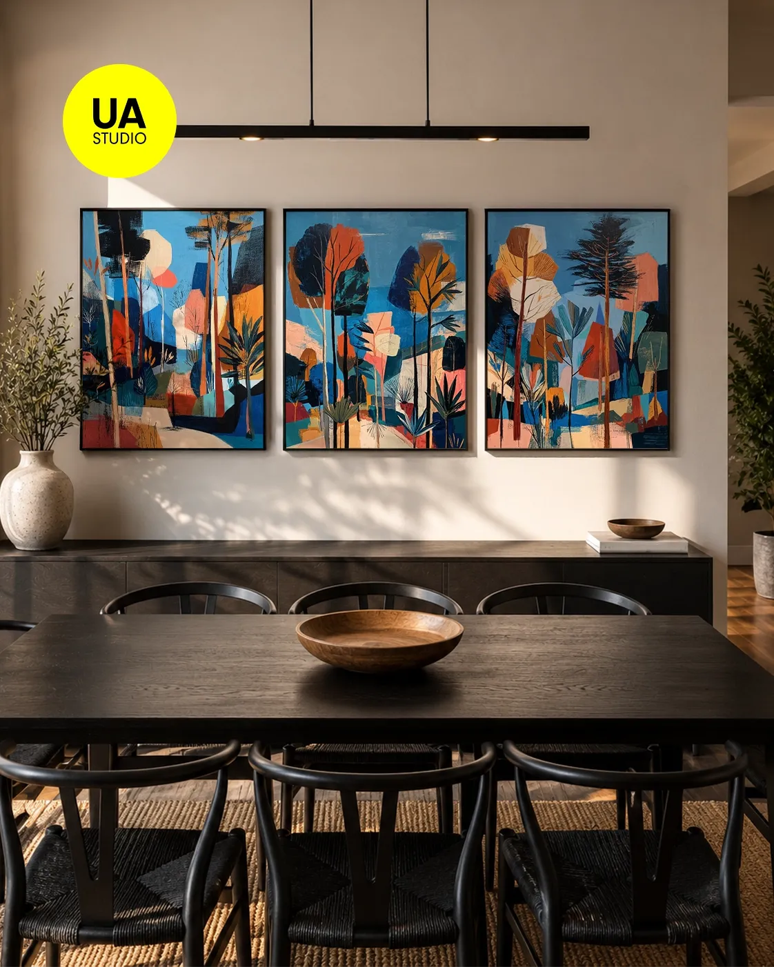 KIT 3 QUADROS DECORATIVOS - BOLD FOREST 03